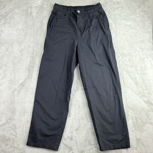 H&M Pants Womens 18 Black Loose Fit Elastic Waist Drawstring Casual Minimalist